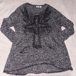 Cato Charcoal Knit Top